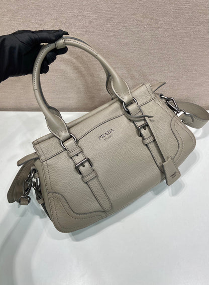 Prada Large Tote Bag 35cm Taupe Leather