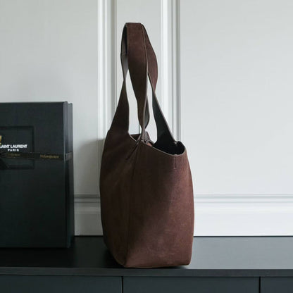 YSL Le 5 À 7 Bea Hobo Bag Dark Brown Suede