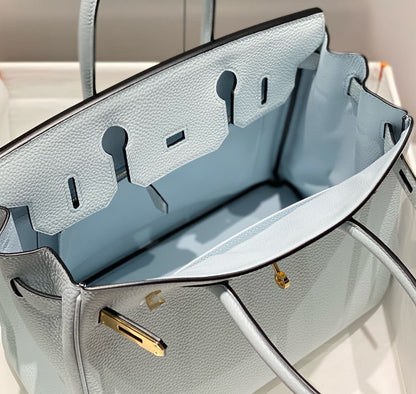 Hermes 2026 Birkin Bag 30cm Blue Togo Calfskin With Gold Hardware