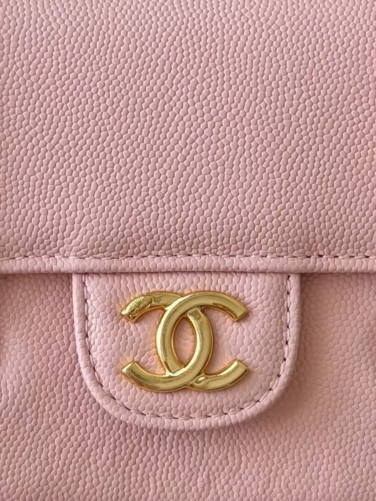 Chanel 26 Shoulder Bag 17cm Pink Caviar Leather