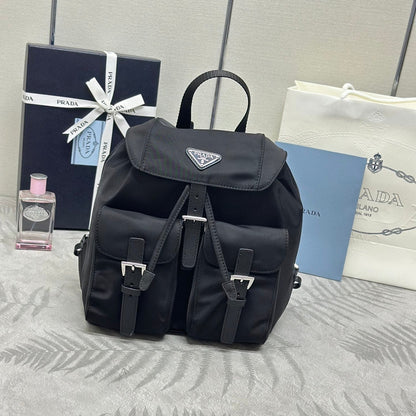 Prada 2026 Backpack 23.5cm Black Re-Nylon