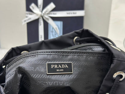 Prada 2026 Backpack 23.5cm Black Re-Nylon