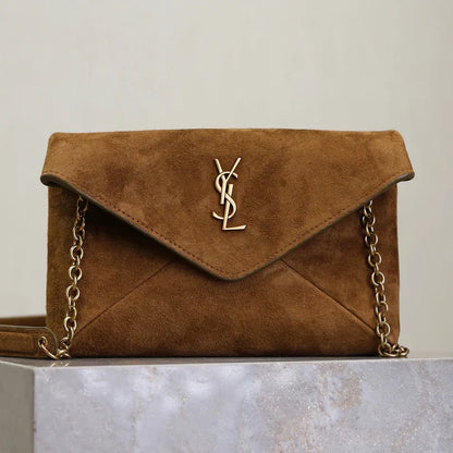 YSL 2026 Bag 19cm Brown Caramel Suede