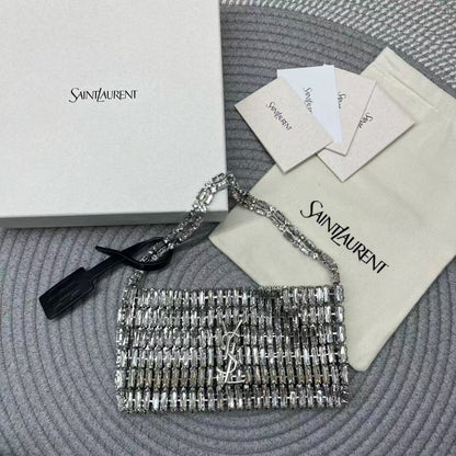 YSL 2026 Evening Bag 18cm Crystal