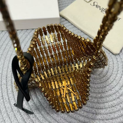 YSL 2026 Evening Bag 18cm Crystal