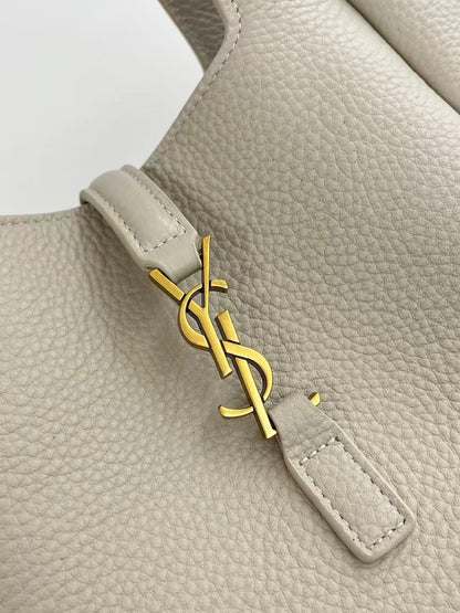YSL Le 5 À 7 Baby Bea Cream Grained Leather
