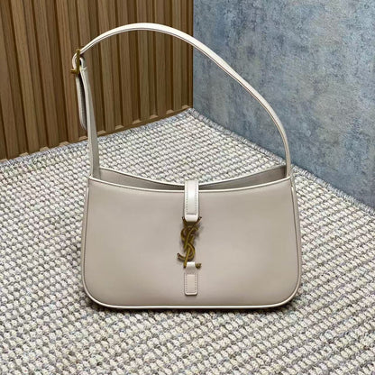 YSL Le 5 À 7 Hobo Bag 25cm Off White Cowhide