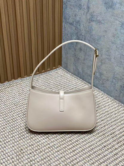 YSL Le 5 À 7 Hobo Bag 25cm Off White Cowhide
