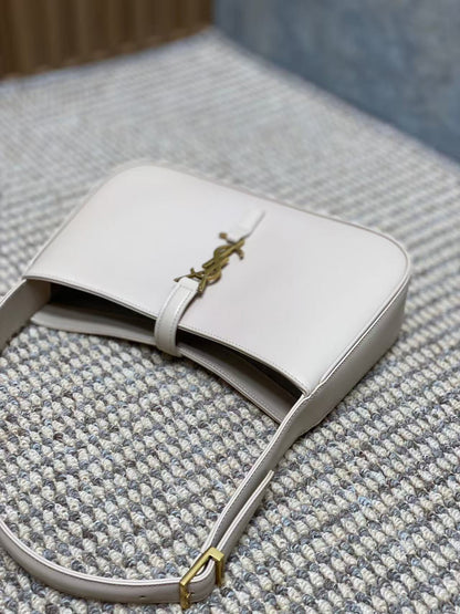 YSL Le 5 À 7 Hobo Bag 25cm Off White Cowhide
