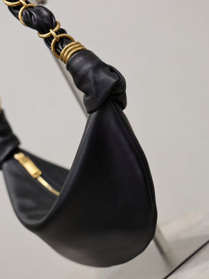 YSL Amalia Hobo Black Lambskin