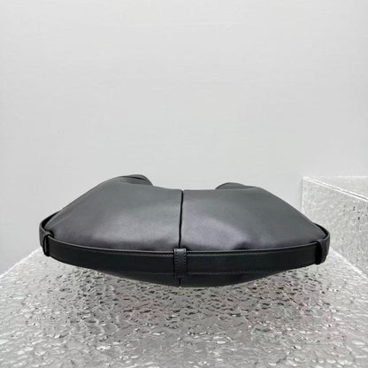 YSL Mombasa Shoulder Bag Black Paneled Leather