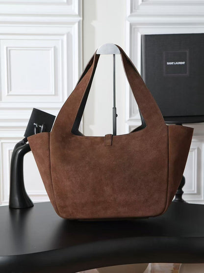 YSL Le 5 À 7 Bea Bag Coffee Suede