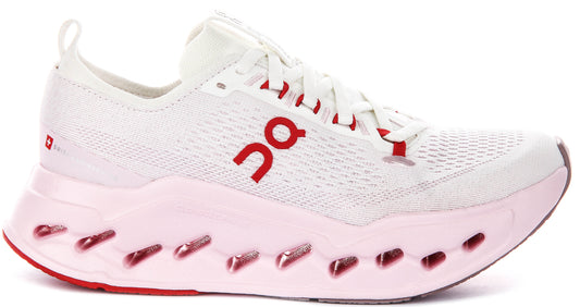 On Running Cloudsurfer Max In White Pink For Women