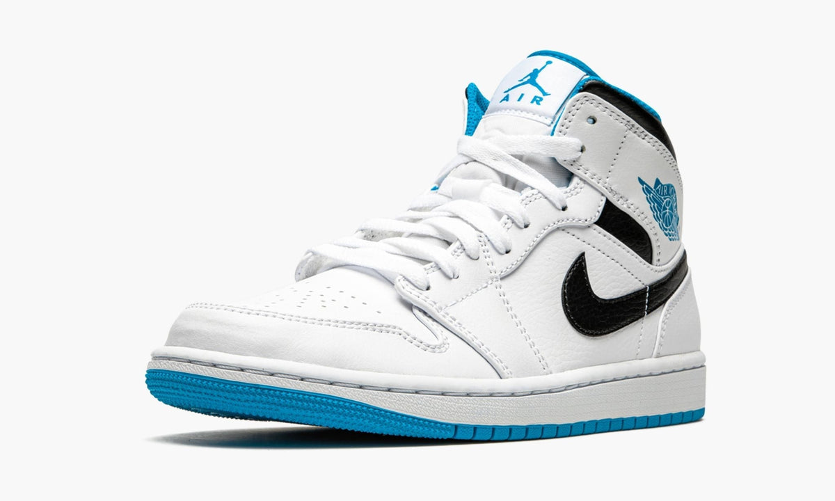 Air Jordan 1 Mid White / Laser Blue Sneakers - Modern Classic