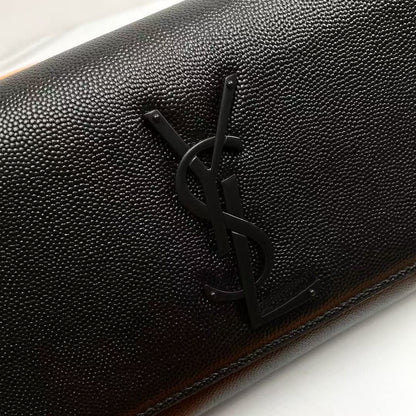 YSL Kate Small Shoulder Bag 20cm Black Grain Cowhide