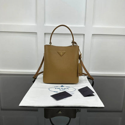 Prada 2026 Panier Saffiano Bucket Bag Calfskin