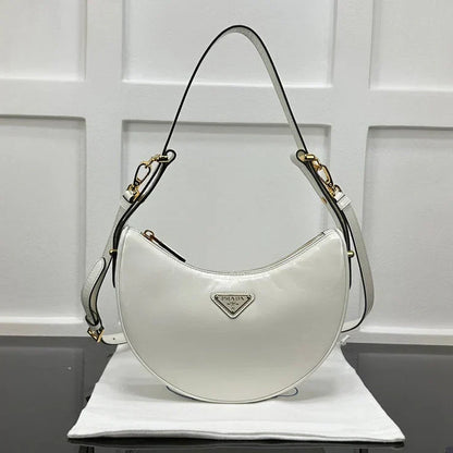 Prada 2026 Arque Shoulder Bag 22.5cm Patent Calfskin