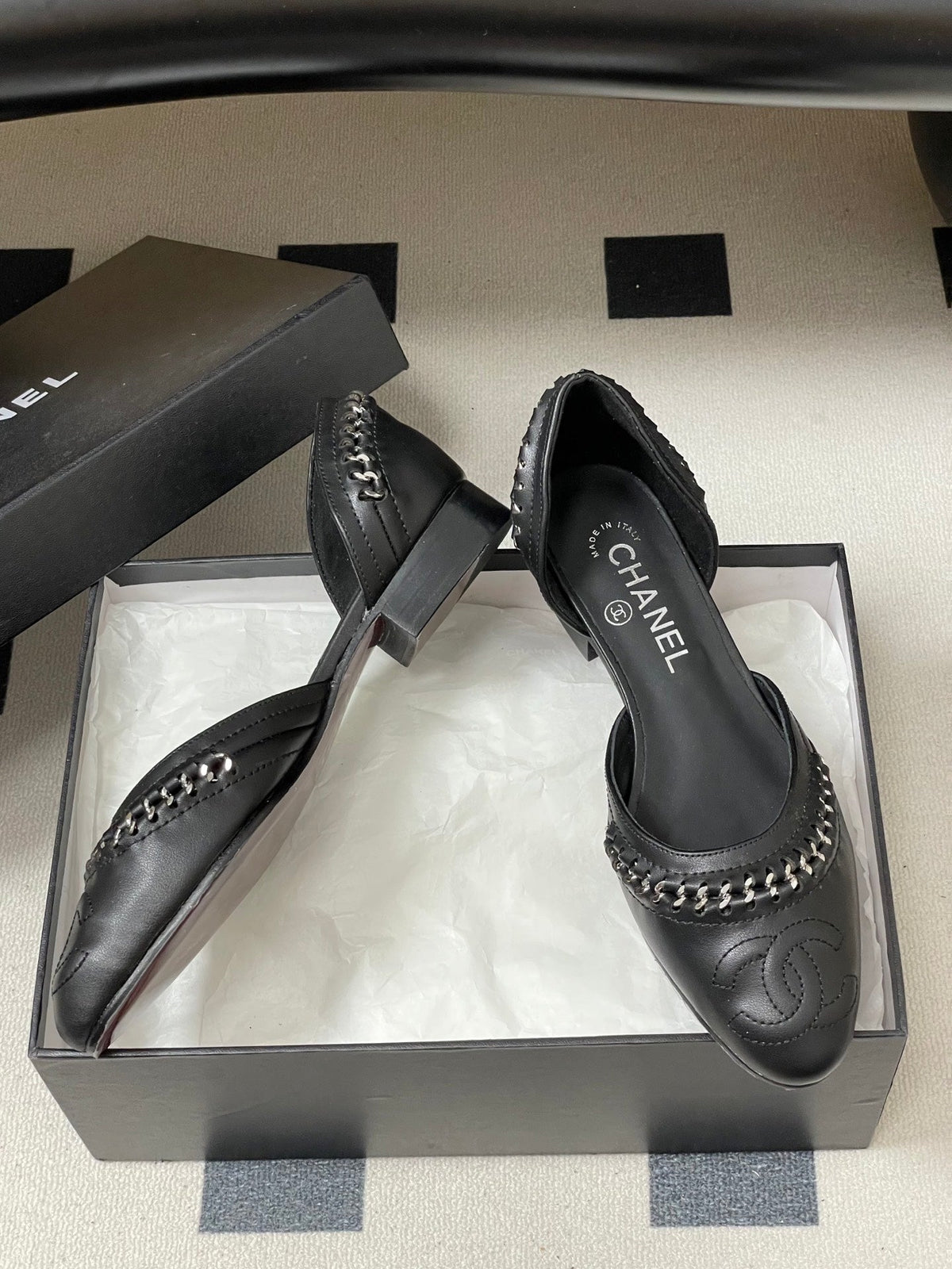 CC 2026 Embroidered Ballet Flat Mary Jane Sheepskin