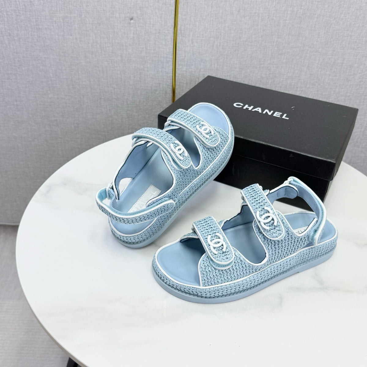 Chanel 2026 Dad Sandal Woven Sheepskin 904401