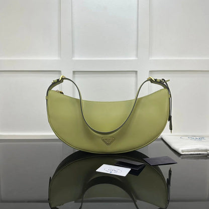 Prada 2026 Large Demi-Lune Shoulder Bag 42cm Calfskin