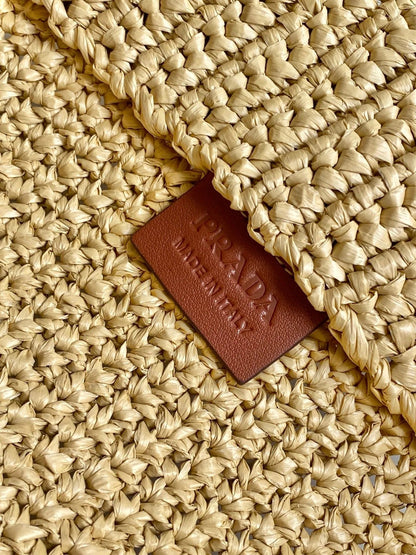 Prada 2026 Tote Bag 40cm Beige Woven