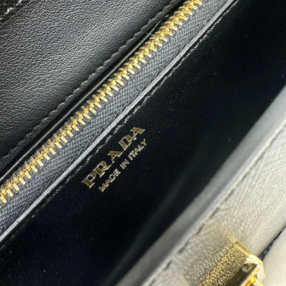 Prada 2026 Embleme Shoulder Bag 24.5cm Calfskin