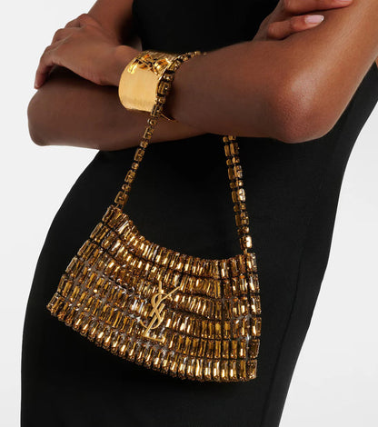 YSL 2026 Evening Bag 18cm Crystal