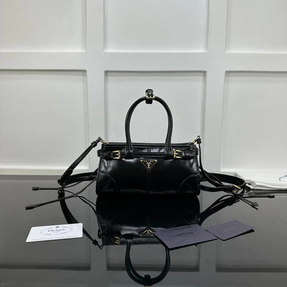 Prada 2026 Bonnie Mini Handbag 24cm Patent Leather
