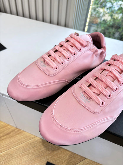 Prada 25s Sneaker In Light PInk Silk