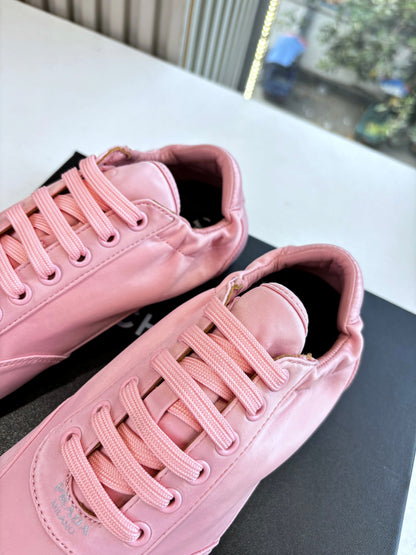 Prada 25s Sneaker In Light PInk Silk