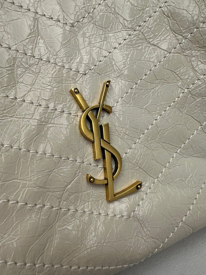 Niki Shopping Bag 33cm Cream Vintage Calfskin GHW