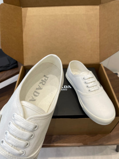 Prada 26ss Casual Shoes White Canvas 624431