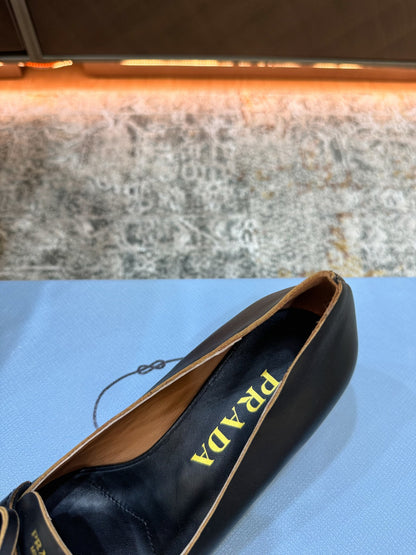 Prada 26s Slingback 6cm Black Cowhide 804087