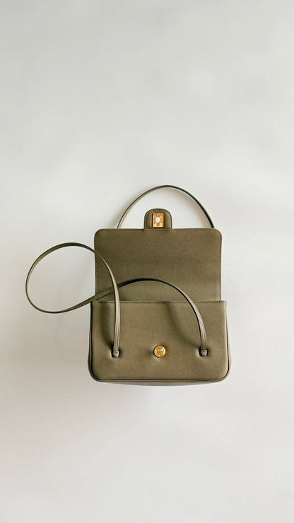 Chanel 26 Shoulder Bag 22cm Khaki Caviar Leather