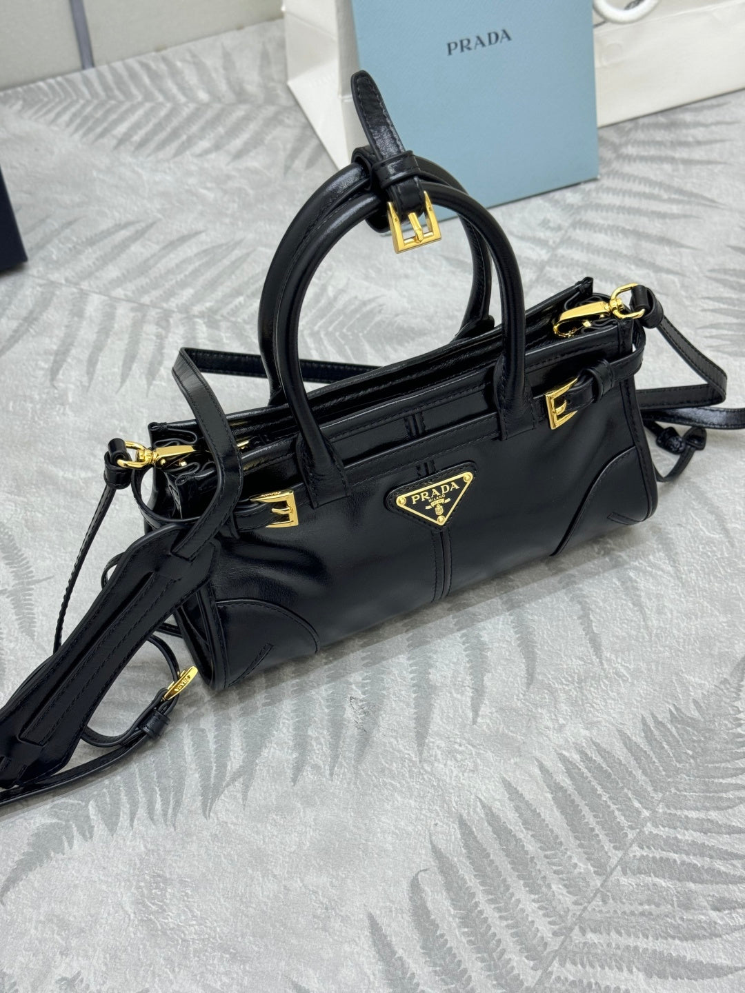 Pra Bonnie Bag 24cm Black Leather 293957