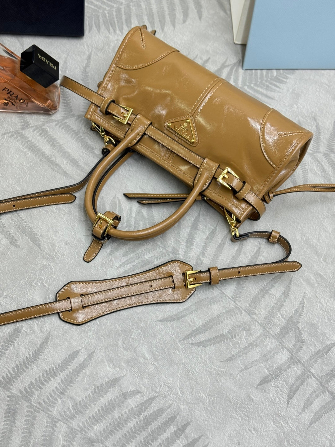 Pra Bonnie Bag 24cm Camel Leather 293958