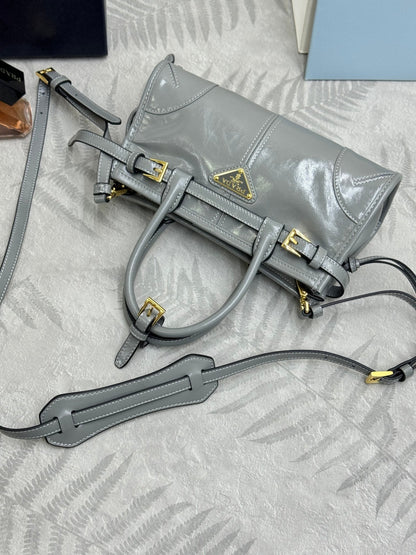 Pra Bonnie Bag 24cm Grey Leather 293964