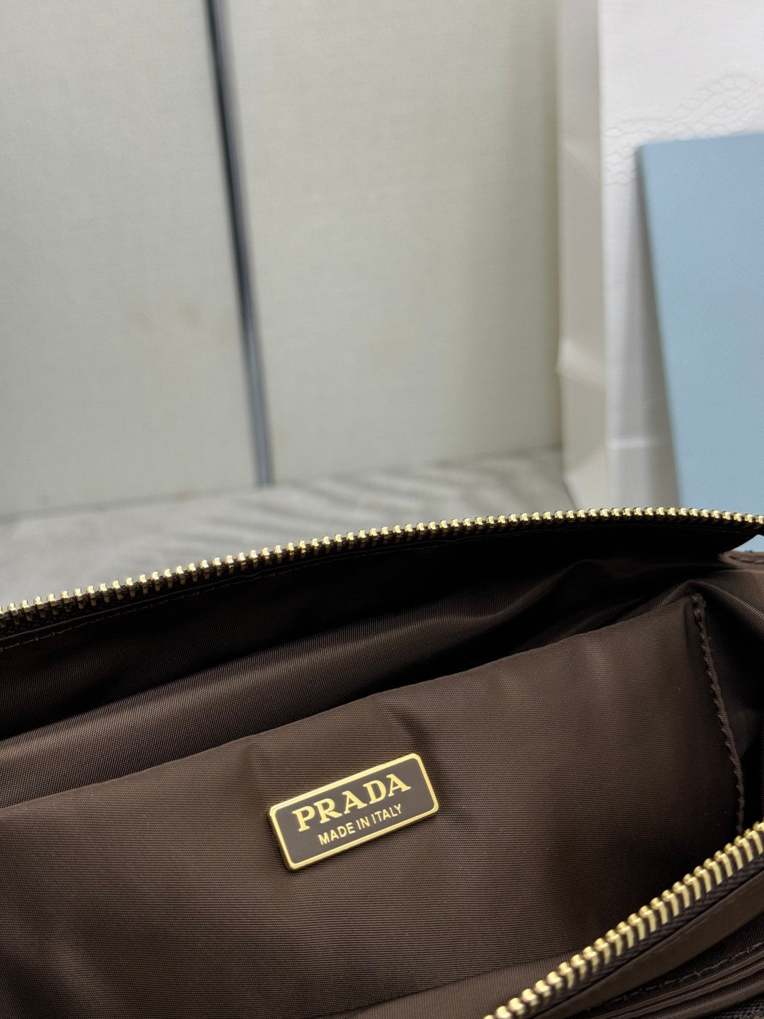 Pra Explore Medium Shoulder Bag With Flap Brown Nylon 294025