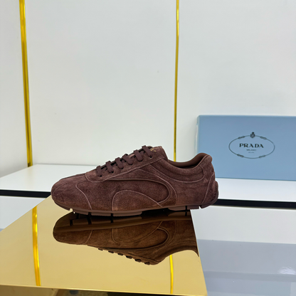 Prada Montecarlo Sneakers Coffee Brown Suede 565700