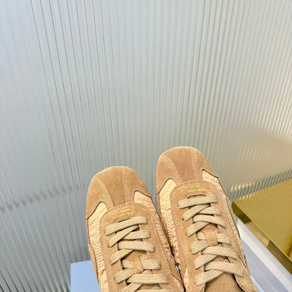 Prada Montecarlo Sneakers Khaki Re Nylon Suede 715028