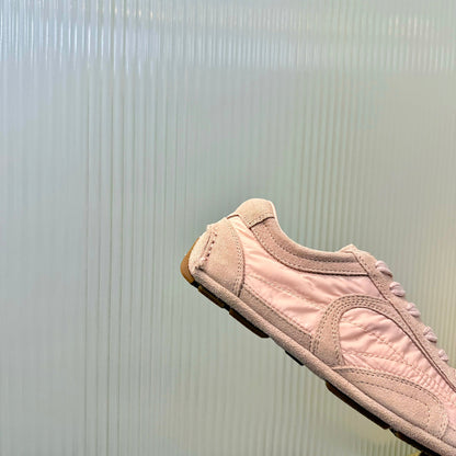 Prada Montecarlo Sneakers Light Pink Re Nylon Suede 715031