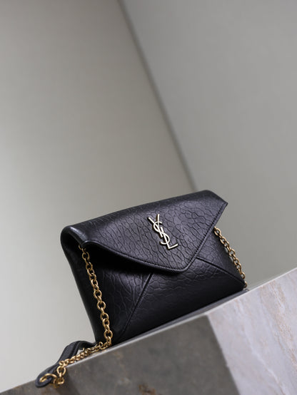 Prada Calypso Bag 19cm Black Elephant Leather