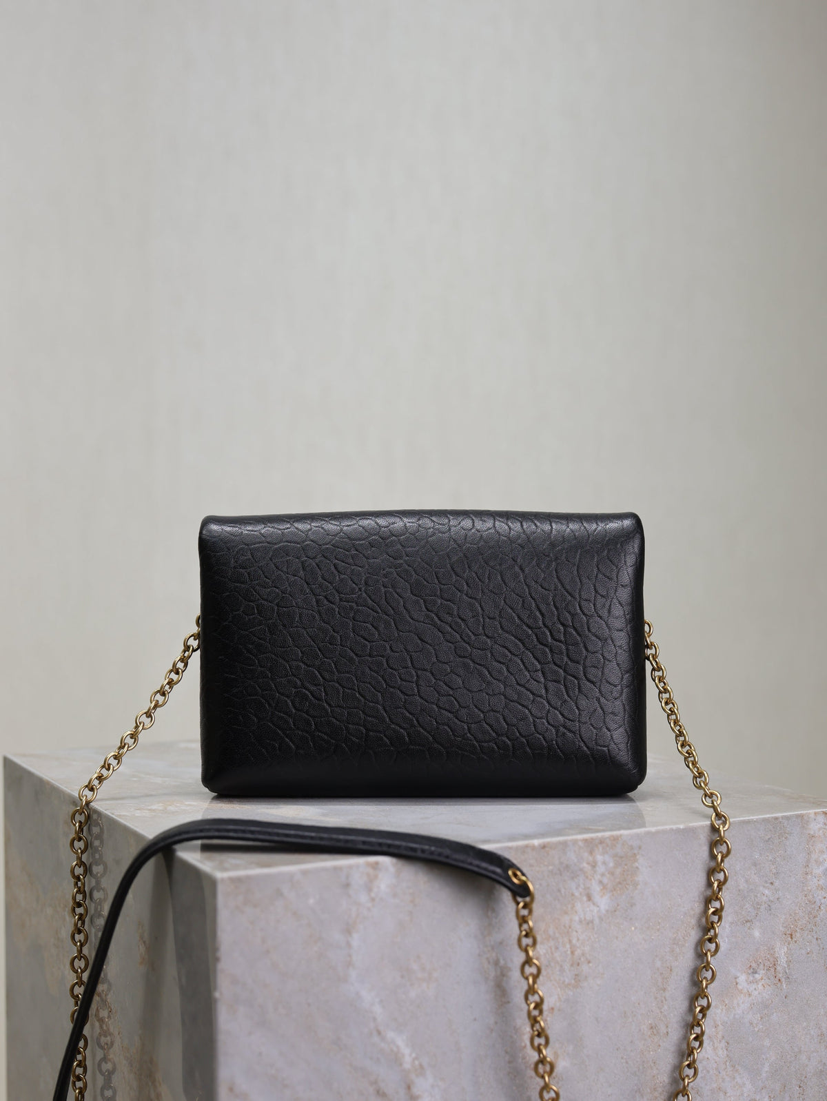 Prada Calypso Bag 19cm Black Elephant Leather