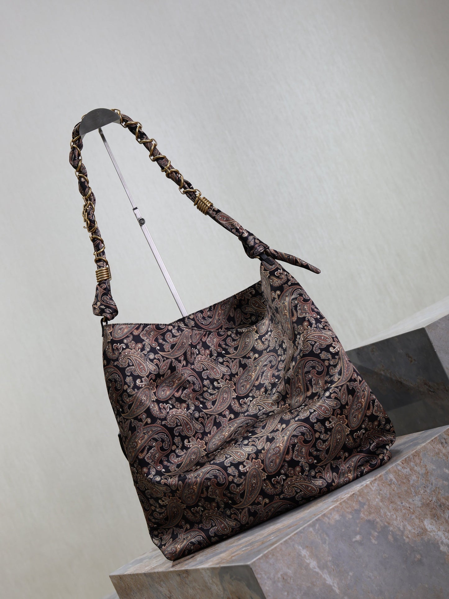 Prada AMALIA Tote Bag 40cm Jacquard Frabic GHW