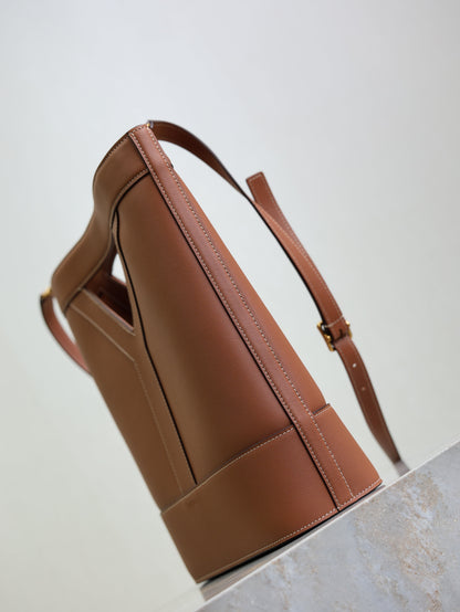 Prada Y Small Bucket 23cm Caramel Leather