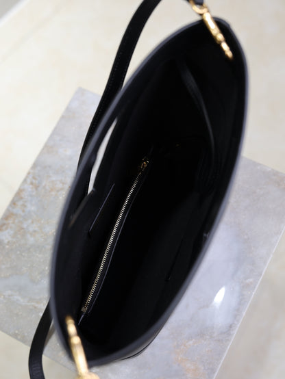 Prada Y Small Bucket 23cm Black Leather