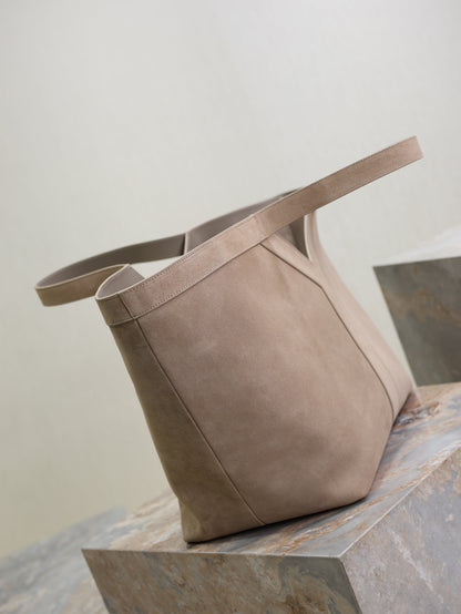 Prada Y Tote Bag Gray Suede