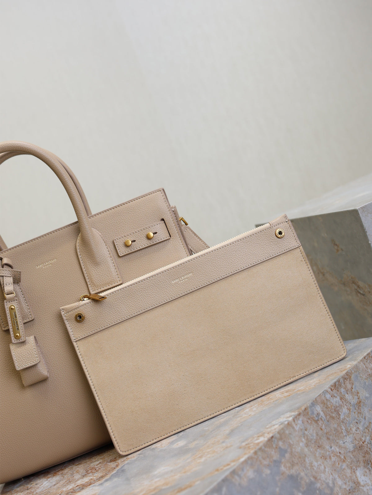YSL Sac De Jour Nano 32cm Beige Cowhide GHW