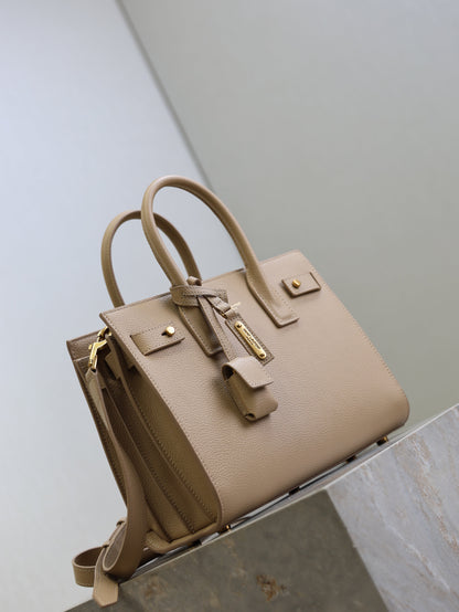 YSL Sac De Jour Nano 26cm Beige  Grain Cowhide GHW