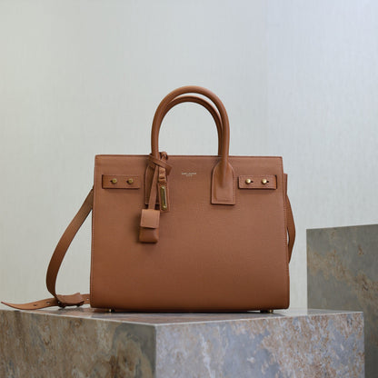 YSL Sac De Jour Nano 32cm Brown Grain Cowhide GHW